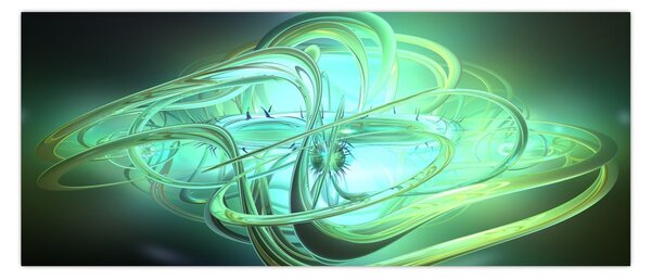 Slika zelene apstrakcije (120x50 cm)