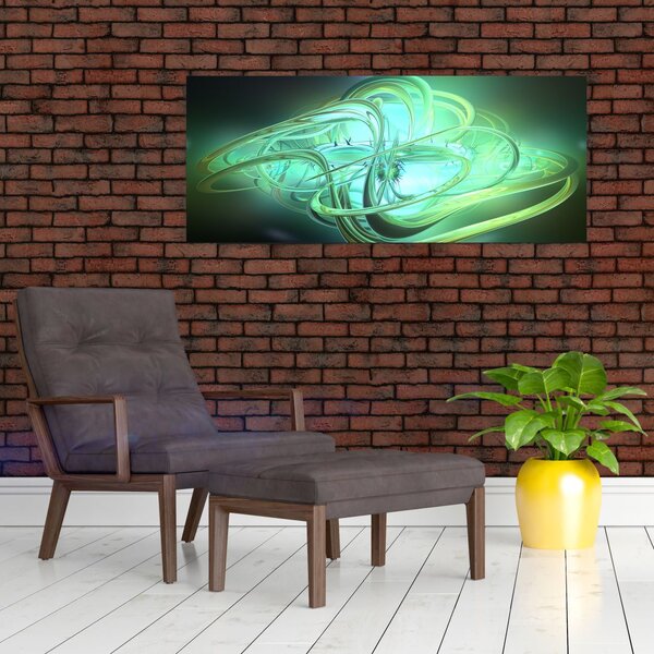 Slika zelene apstrakcije (120x50 cm)