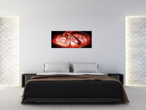 Slika - crveni oblici (120x50 cm)