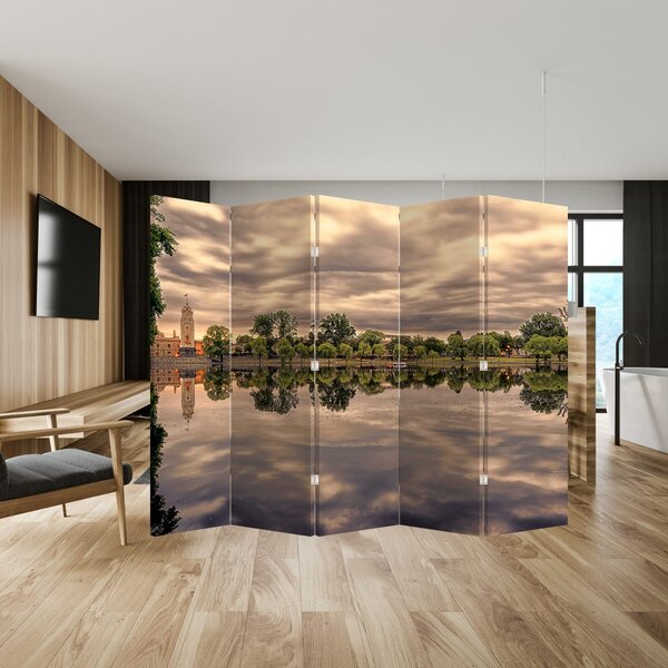 Paravan - jezero i drvo (210x170 cm)