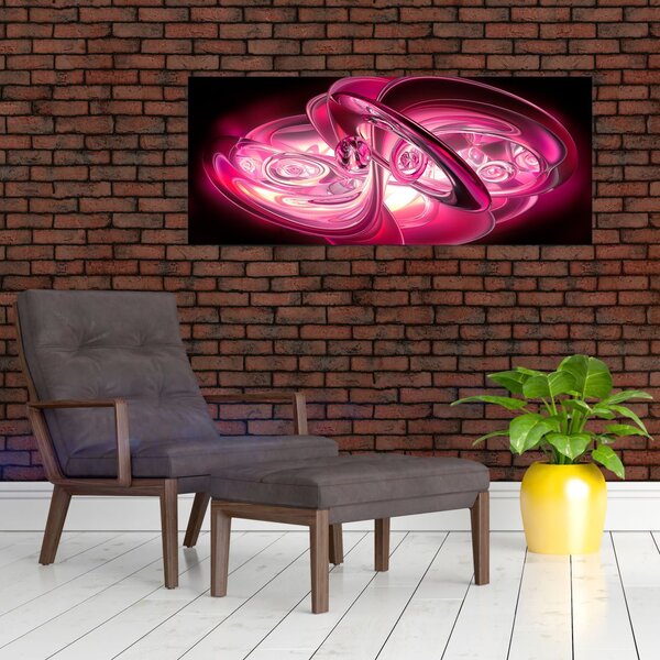 Slika ružičastih fraktala (120x50 cm)