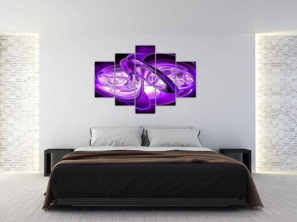 Slika ljubičastih fraktala (150x105 cm)