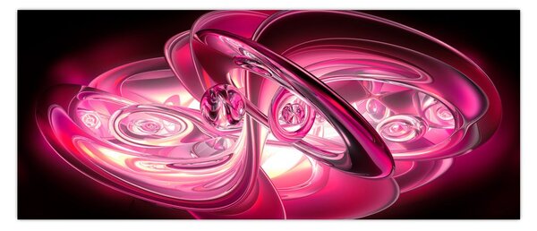 Slika ružičastih fraktala (120x50 cm)