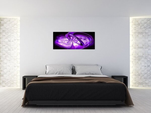 Slika ljubičastih fraktala (120x50 cm)