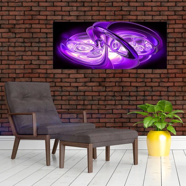 Slika ljubičastih fraktala (120x50 cm)