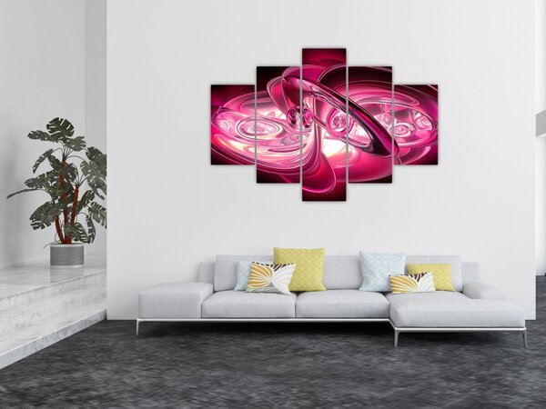 Slika ružičastih fraktala (150x105 cm)