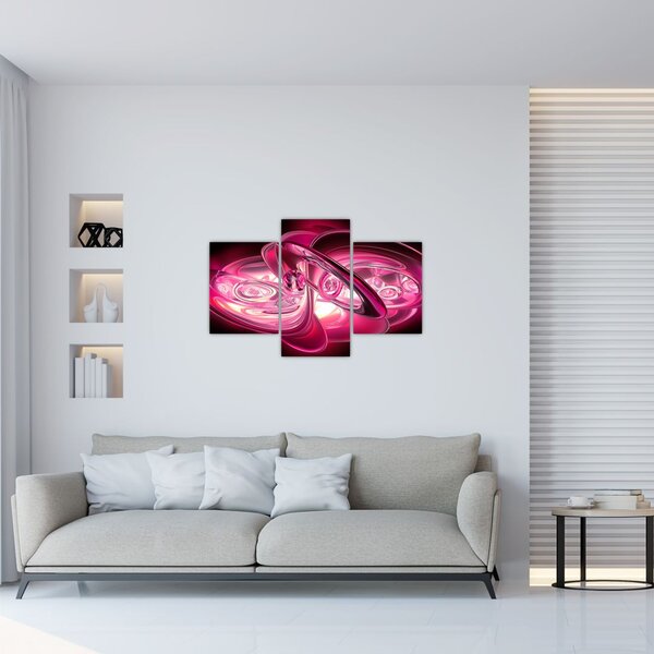 Slika ružičastih fraktala (90x60 cm)