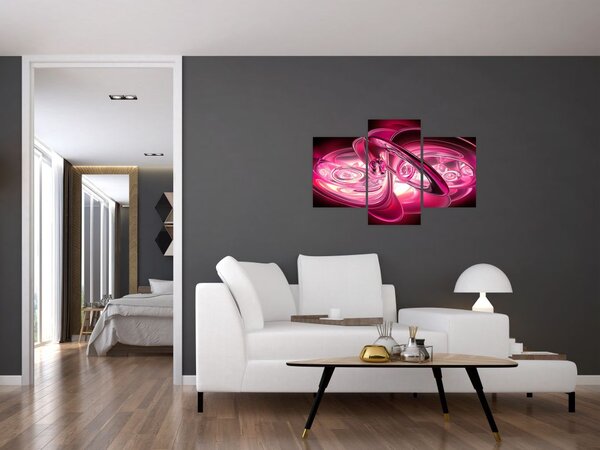 Slika ružičastih fraktala (90x60 cm)