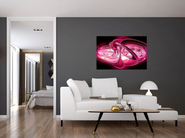 Slika ružičastih fraktala (90x60 cm)