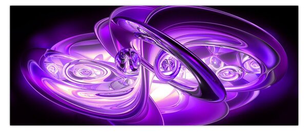 Slika ljubičastih fraktala (120x50 cm)