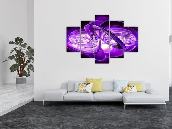 Slika ljubičastih fraktala (150x105 cm)