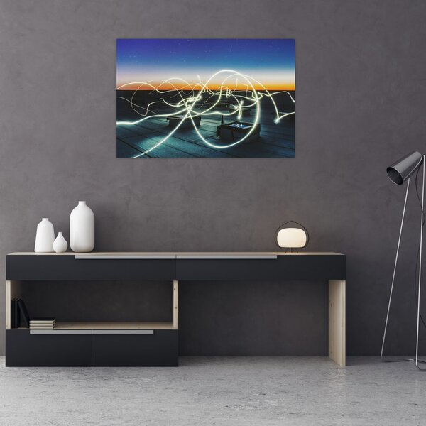 Slika - pogled na nebo s krova (90x60 cm)