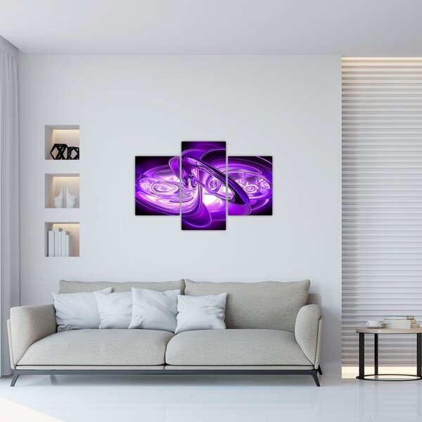 Slika ljubičastih fraktala (90x60 cm)