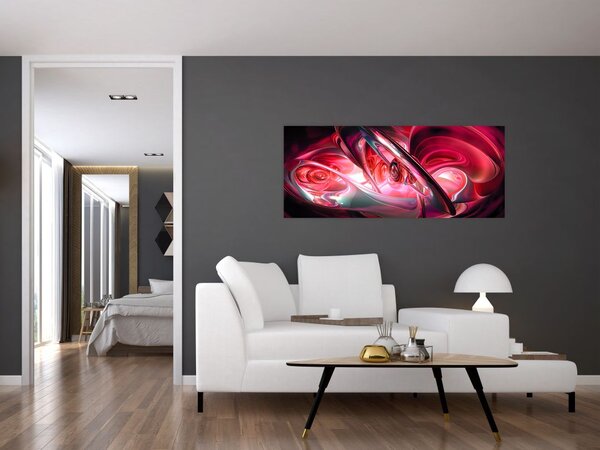 Slika crvenih fraktala (120x50 cm)