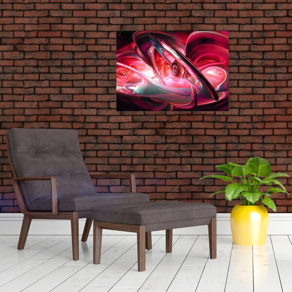 Slika crvenih fraktala (70x50 cm)