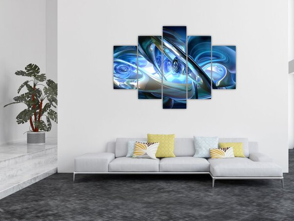 Slika plavih fraktala (150x105 cm)