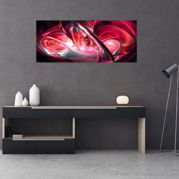 Slika crvenih fraktala (120x50 cm)