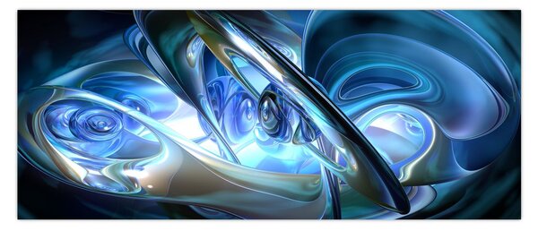 Slika plavih fraktala (120x50 cm)