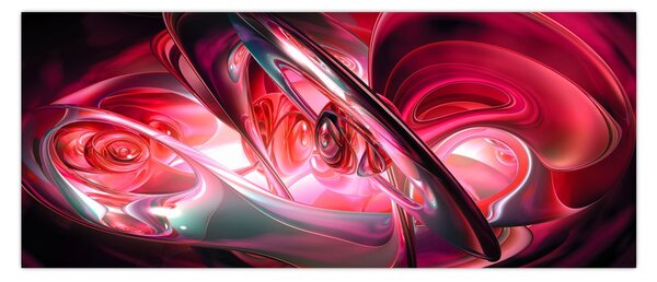 Slika crvenih fraktala (120x50 cm)
