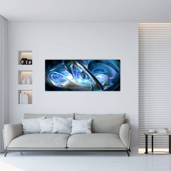 Slika plavih fraktala (120x50 cm)