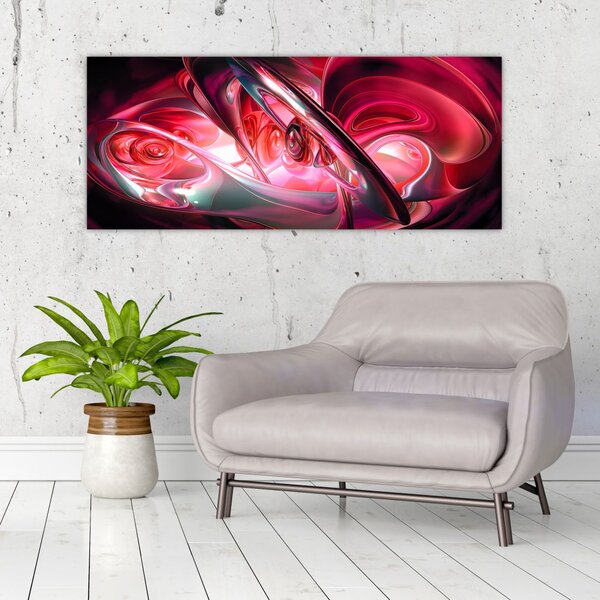 Slika crvenih fraktala (120x50 cm)