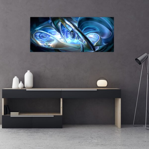 Slika plavih fraktala (120x50 cm)