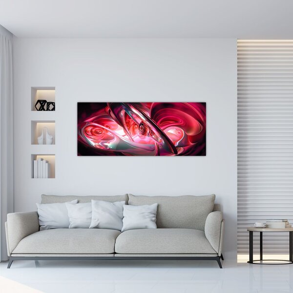 Slika crvenih fraktala (120x50 cm)