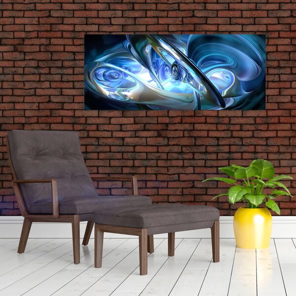 Slika plavih fraktala (120x50 cm)