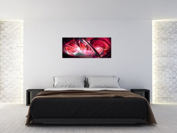 Slika crvenih fraktala (120x50 cm)