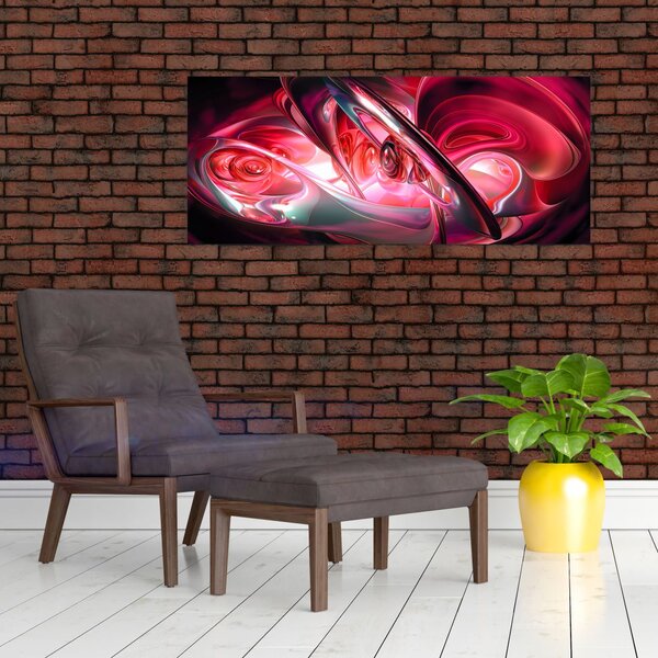 Slika crvenih fraktala (120x50 cm)