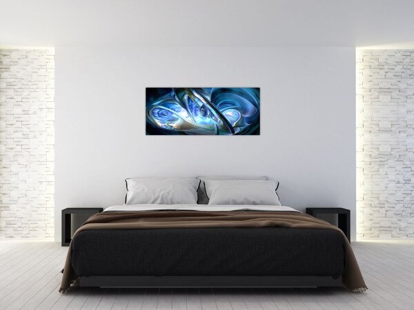 Slika plavih fraktala (120x50 cm)