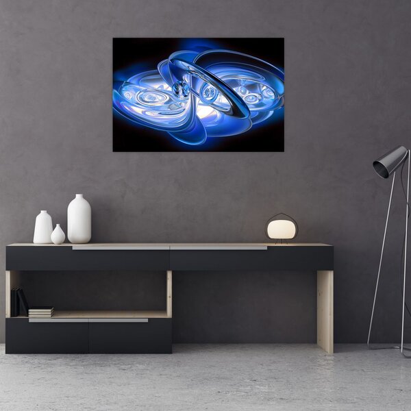 Plava apstraktna slika (90x60 cm)