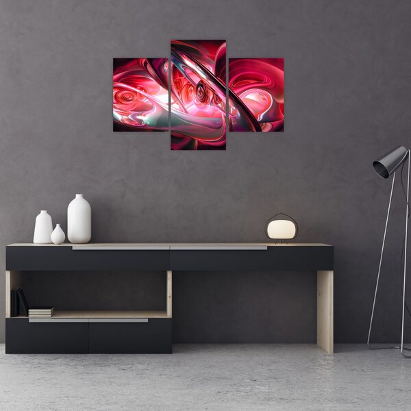Slika crvenih fraktala (90x60 cm)