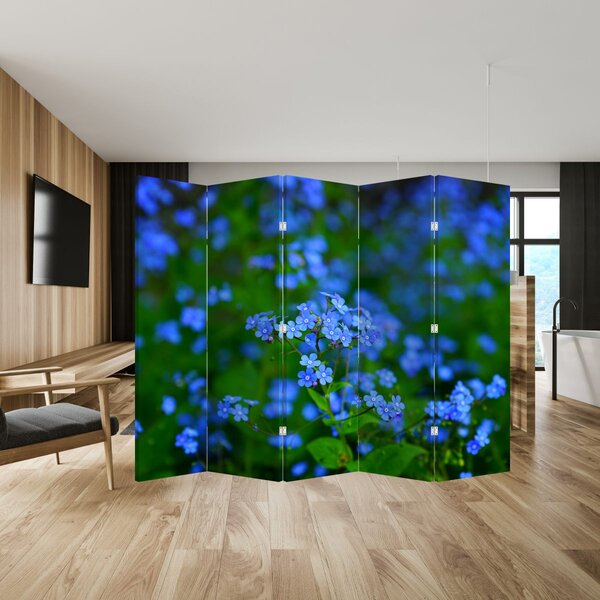 Paravan - Plavo cvijeće (210x170 cm)