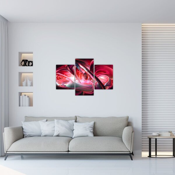 Slika crvenih fraktala (90x60 cm)