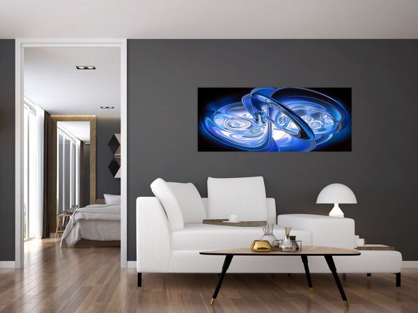 Plava apstraktna slika (120x50 cm)