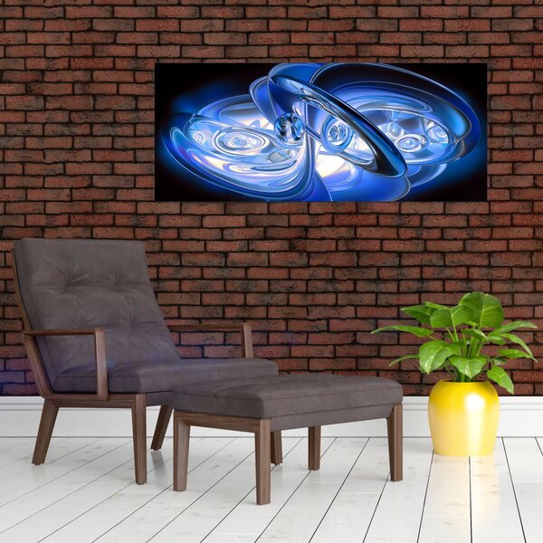 Plava apstraktna slika (120x50 cm)