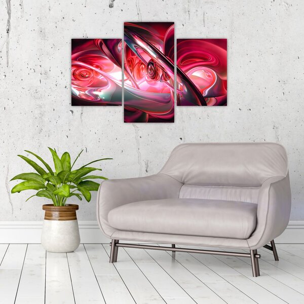 Slika crvenih fraktala (90x60 cm)
