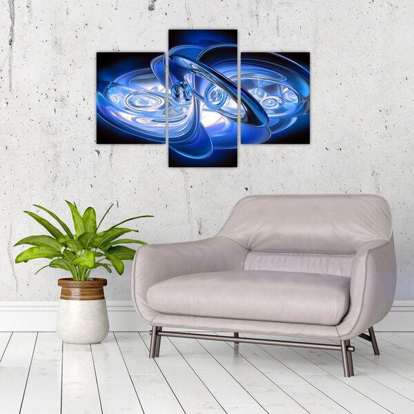 Plava apstraktna slika (90x60 cm)