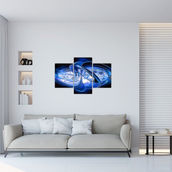 Plava apstraktna slika (90x60 cm)