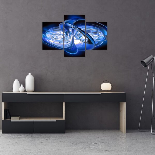 Plava apstraktna slika (90x60 cm)