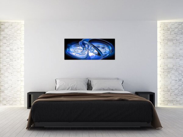 Plava apstraktna slika (120x50 cm)