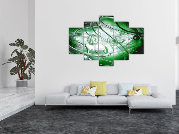 Slika zelene apstrakcije (150x105 cm)