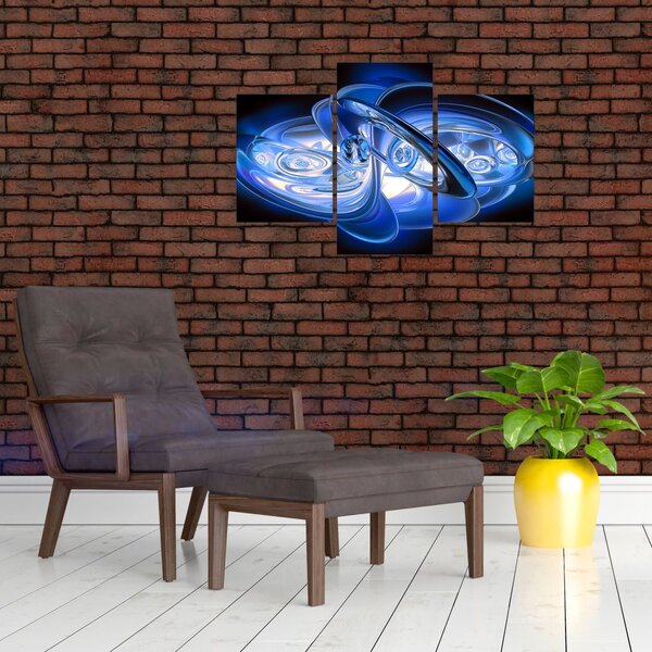 Plava apstraktna slika (90x60 cm)