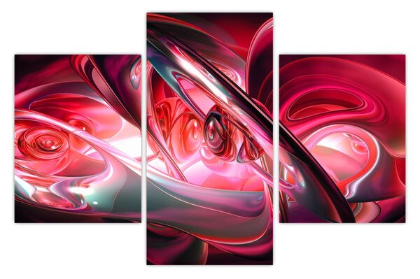 Slika crvenih fraktala (90x60 cm)