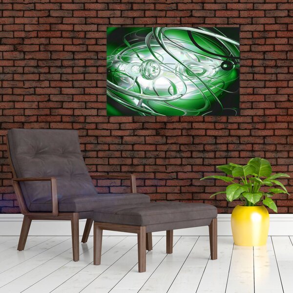 Slika zelene apstrakcije (90x60 cm)