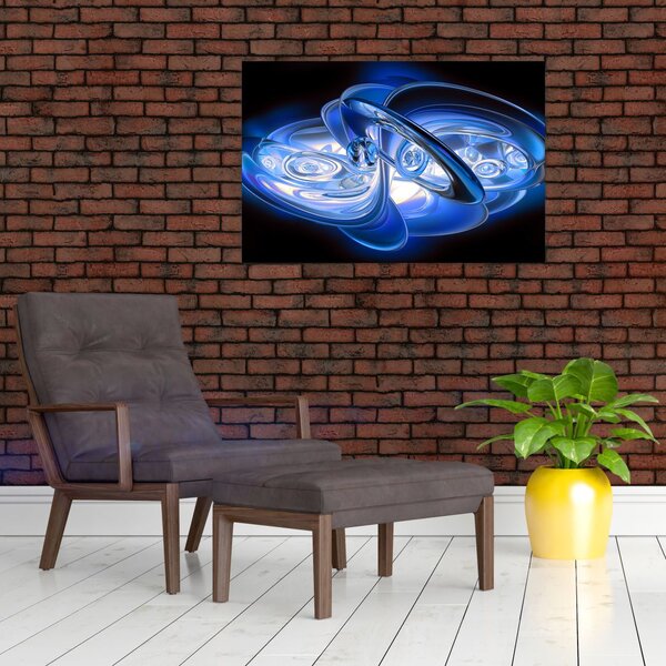 Plava apstraktna slika (90x60 cm)