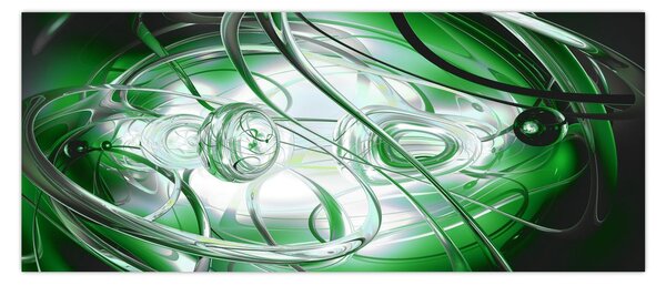 Slika zelene apstrakcije (120x50 cm)