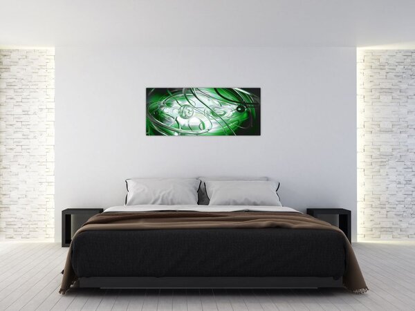 Slika zelene apstrakcije (120x50 cm)