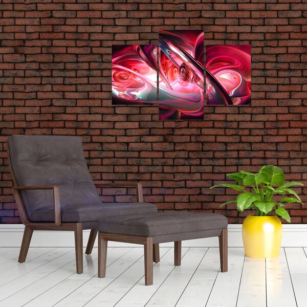 Slika crvenih fraktala (90x60 cm)